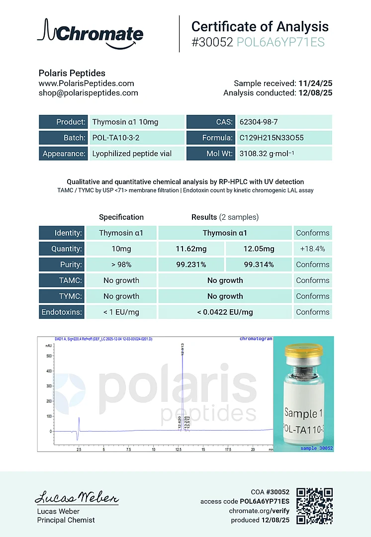Thymosin Alpha-1 10mg 3 59aa